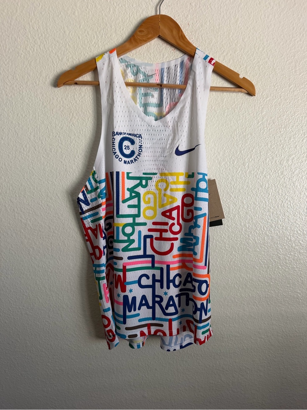 Nike Aeroswift Dri-Fit ADV Running Track Singlet Chicago Marathon Men Size Large
